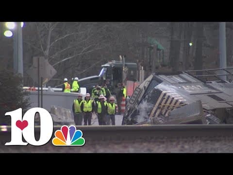 Clean-up underway after train-truck collision