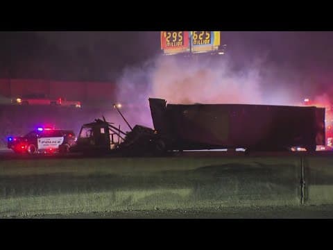 Traffic Alert: Large truck fire shuts down I-20 in Grand Prairie