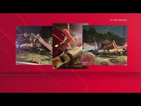 100 gallons of diesel fuel spilled in DC crash overnight