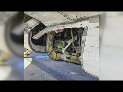 United Airlines flight lands in Oregon before crews discover it was missing a panel on the bottom of