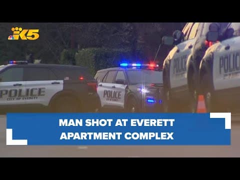 Man shot at Everett apartment complex, suspect not in custody