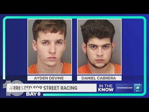 20-year-old and 19-year-old accused of racing over Gandy Bridge