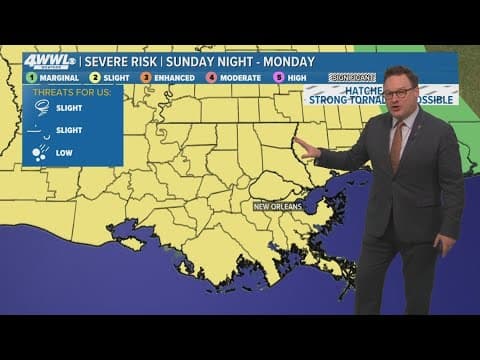 New Orleans Weather: Storms late Sunday followed by Arctic air next week