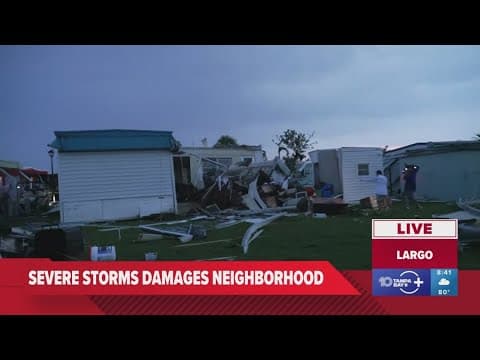 Severe storms leave damages to neighborhood in Largo