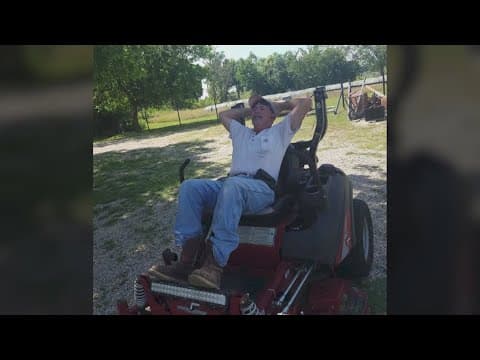 North Texas man hit by car while mowing neighbor's lawn