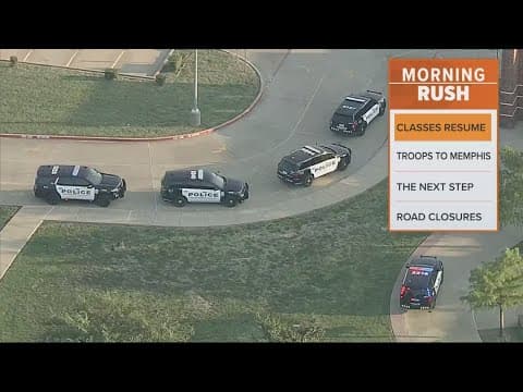 Classes resume at Dallas school after it was hit by stray bullets
