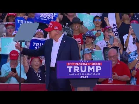 Donald Trump campaigns in Florida