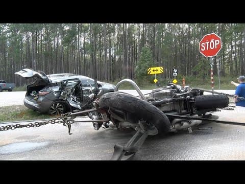 Raw scene: Motorcycle rider, 72, killed in crash with SUV on FM 149