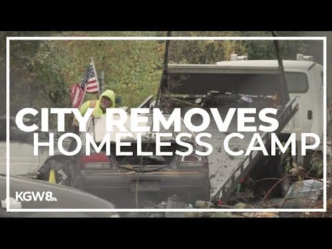City removes homeless encampment in North Portland