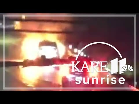 Fire engulfs car on Highway 169 in Minnetonka