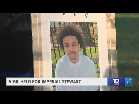 Family of Imperial Stewart hold a vigil in his honor