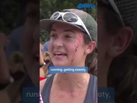 Red Dress Run Wraps, Dirty White Linen Night Begins in NOLA