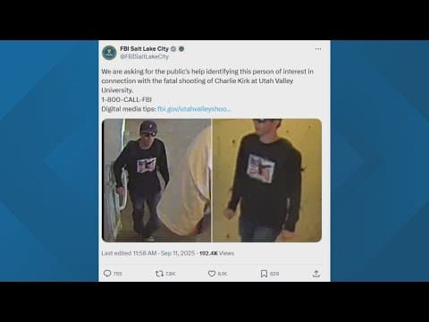 FBI releases photos of person of interest in Charlie Kirk shooting