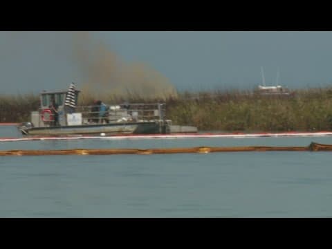 Coast Guard secures leaking well near Mississippi Delta after week-long spill. Cleanup underway
