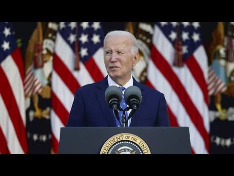 Former President Joe Biden thanking supporters after cancer diagnosis