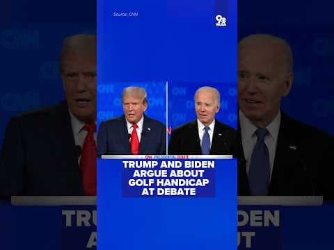 Trump and Biden argue about golf handicaps at debate