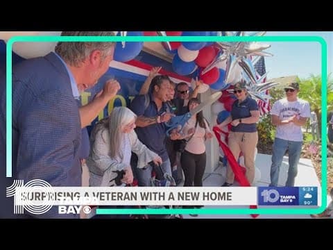 Veteran's family surprised with new home