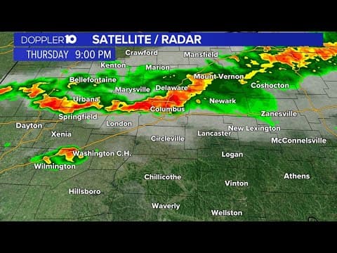 LIVE RADAR: Doppler 10 tracking the strong storms moving through central Ohio
