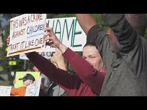 Dozens protest former teacher's sentence for inappropriately touching students