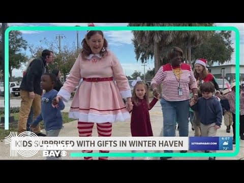 Kids surprised with Christmas gifts in Winter Haven