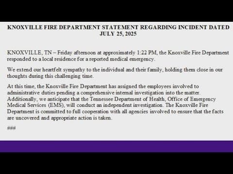 KFD employees on 'administrative duties' pending investigation after medical call, officials say