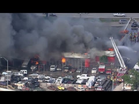 Massive fire tears through family-owned auto shop in north Houston
