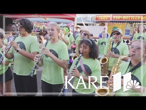 Champlin Park High School marching band at the State Fair