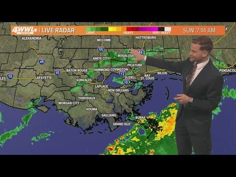 New Orleans Weather: Rain moving out, cooler Sunday ahead