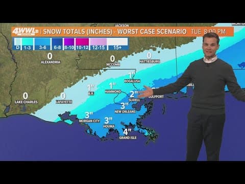 New Orleans Winter Weather Impact: Pipe bursting concerns, snow could refreeze, hard freeze likely
