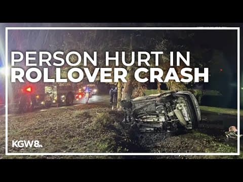 1 person hurt in rollover crash near Mount Scott