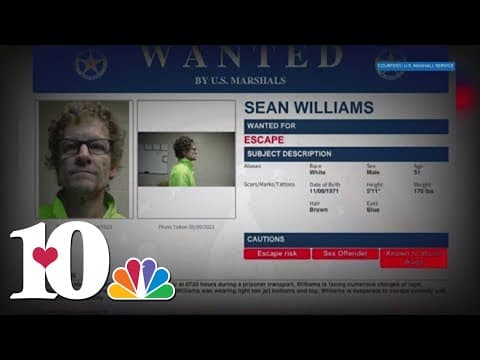 Sean Williams manhunt lasts around 3 weeks, authorities say transport van camera wasn't working