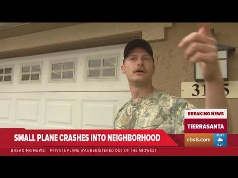 'I saw fire all the way down the road' Witness describes San Diego plane crash