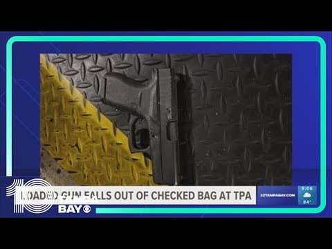 Loaded gun falls out of checked bag at TPA