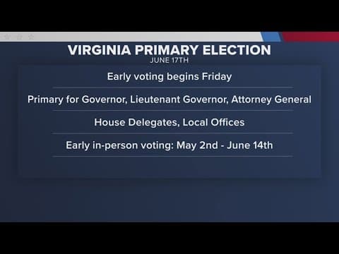 Early voting for Virginia primary on Friday