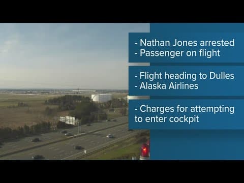 Man accused of repeatedly trying to open cockpit door on flight to Virginia