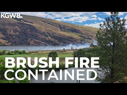 Crews mop up brush fire near Dalles