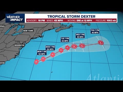 Tropical update: Tropical Storm Dexter forms in the Atlantic, no threat to Texas