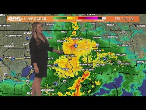 Friday AM storms moving away from Southeast Louisiana