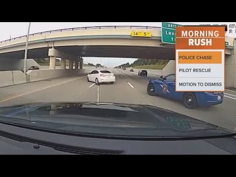 Police chase ends with officer using a net to stop the suspect