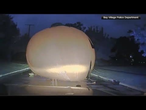 Police officer attacked by inflatable pumpkin