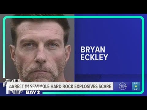 Man accused of planting 2 explosive devices at Seminole Hard Rock Casino in Tampa