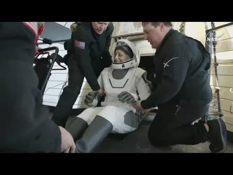 NASA astronauts splash down after 9 months in space