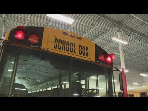 Techs trains to install AI school bus safety system in Chantilly