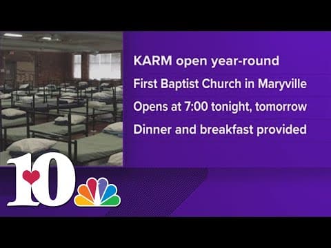 Maryville warming shelter opening Monday night ahead of cold weather