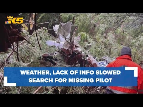Lack of information, weather slowed search operations for missing Tacoma pilot