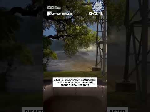 Heavy rain brought flooding to downtown Kerrville this morning