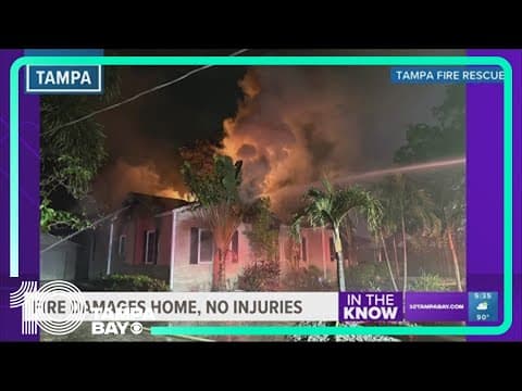 Kennedy Boulevard in Tampa back open after crews work house fire