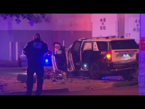 Dallas officer released from hospital after crash involving stolen car