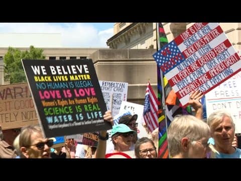 Statehouse demonstration protests Trump administration's 'attack on civil and human rights'