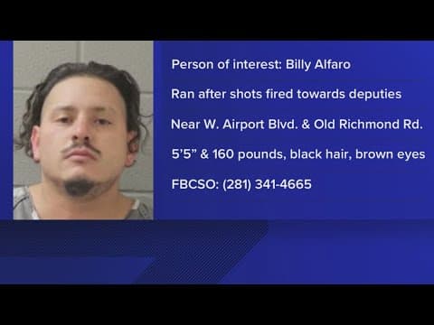 Fort Bend County deputies searching for person of interest after shots fired at deputy